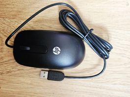 HP Maus optisch, schwarz, USB Kabel - Top Zustand!