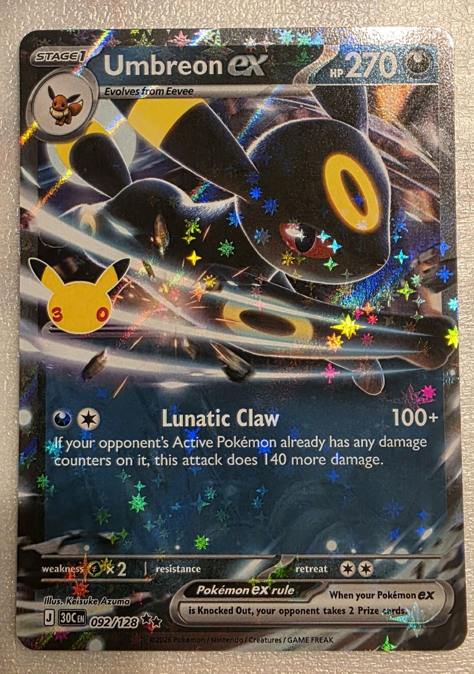 Pokémon Carte collezionabili: Umbreon EX 30th – Usato da Contone venduto da Dexx86