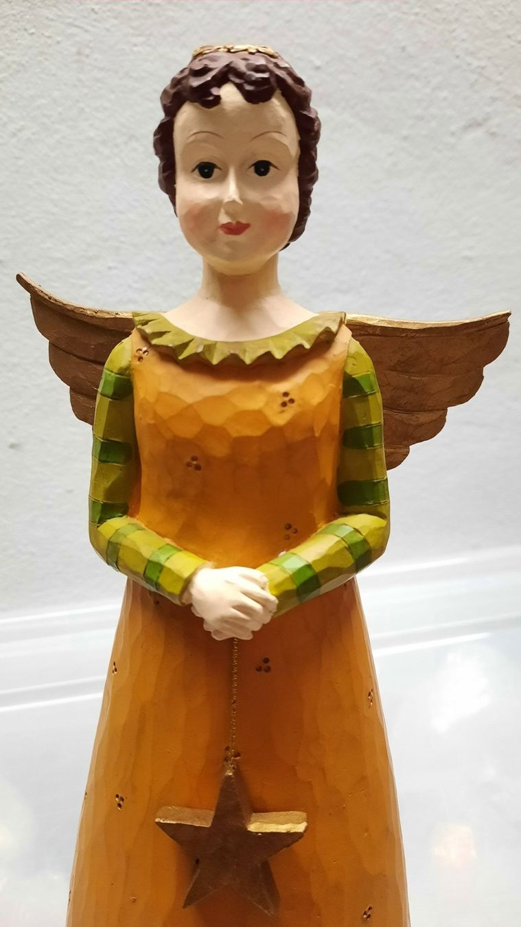 Statuette: Grosser, oranger Engel (Stehfigur) – Usato da Neftenbach venduto da DanielaS01020304 1