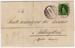 25 Rp. Stehende Helvetia auf Falthülle von LA CHAUX-DE-FONDS