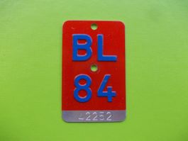 Velonummer / Fahrradnummer BL 84