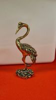 Vintage Messing Kranich Figur, filigrane Handarbeit, Deko!