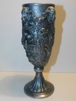 Kunst Objekt Zinn Behälter Vase gr Becher   24 cm hoch  8 cm