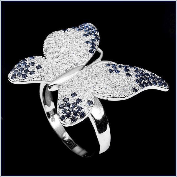 Anelli: ♛ Schmetterling Zirconia 925 Silberring – Nuovo e nell'imballaggio originale da Oberglatt ZH venduto da Hot-Spot 2