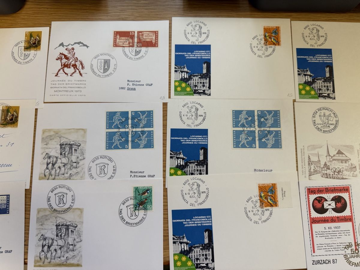 Alle Briefmarken: 27 Karten Tag der Briefmarke  – Neu (gemäss Beschreibung) aus Murgenthal von Tina_4055 2
