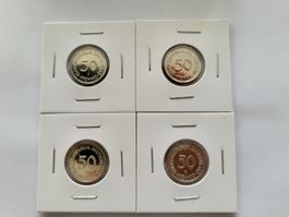 50 Pfennig D-F-G-J 1987 PP
