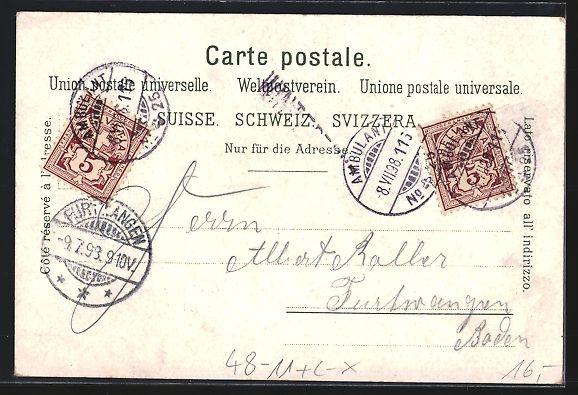 Cartoline postali: Litho Bern, Panorama, Wer sieht das Stad – Usato da Berlin venduto da bartko-reher 1