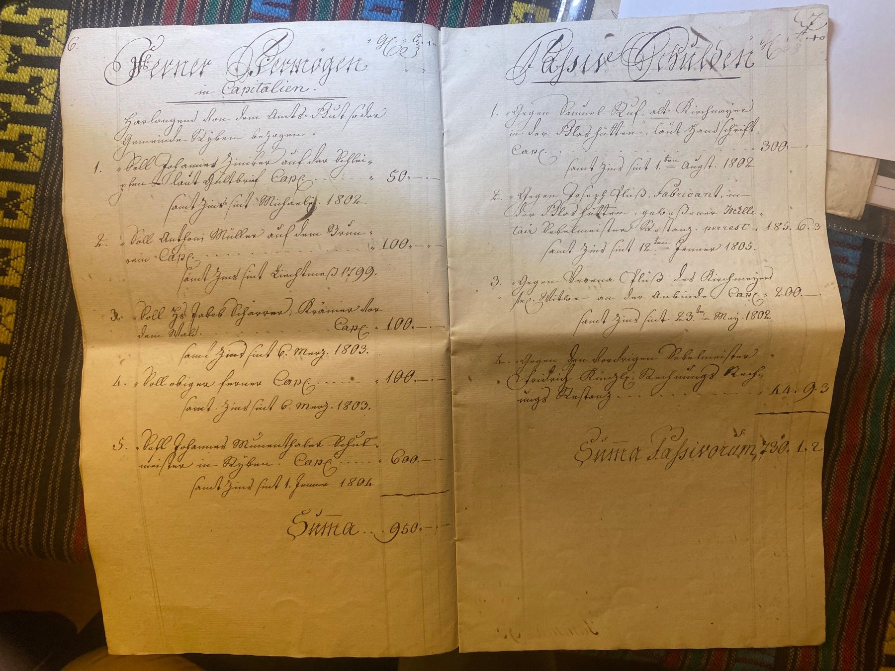 Documenti: 1805 Gemeinde-Rechnung Ryken – Usato da Langendorf venduto da Antik-Samariter 3