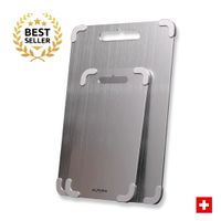 Edelstahl Schneidebrett ALPURA🇨🇭2er Set (Grösse M und L)!