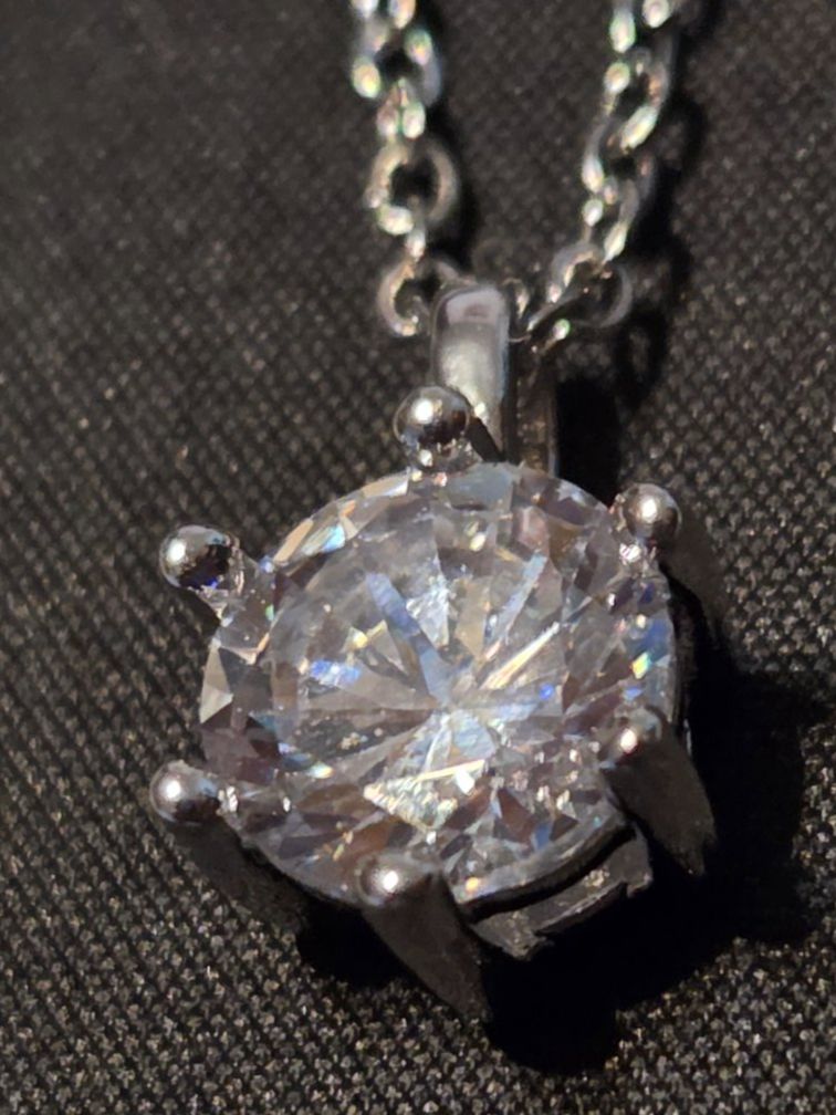 Catenine: Pendentif avec solitaire argent massif S925 45cm – Nuovo e nell'imballaggio originale da Neuchâtel venduto da golden02 3