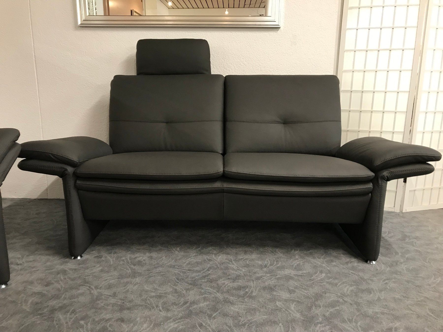 Divani: 2er und 2.5er Sofa FLORIS echtes Leder anthrazit – Nuovo (secondo la descrizione) da Unterentfelden venduto da moebelrufli 8