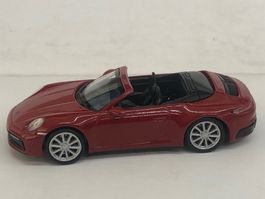 Porsche 911 Carrera 4S  Cabriolet rot 2019 Minichamps 1:87