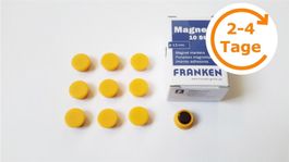 Magnete 10 Stück, 13 mm, gelb