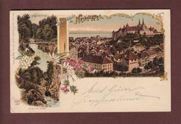 Souvenir de NEUCHÂTEL - 1905 Litho Künzli