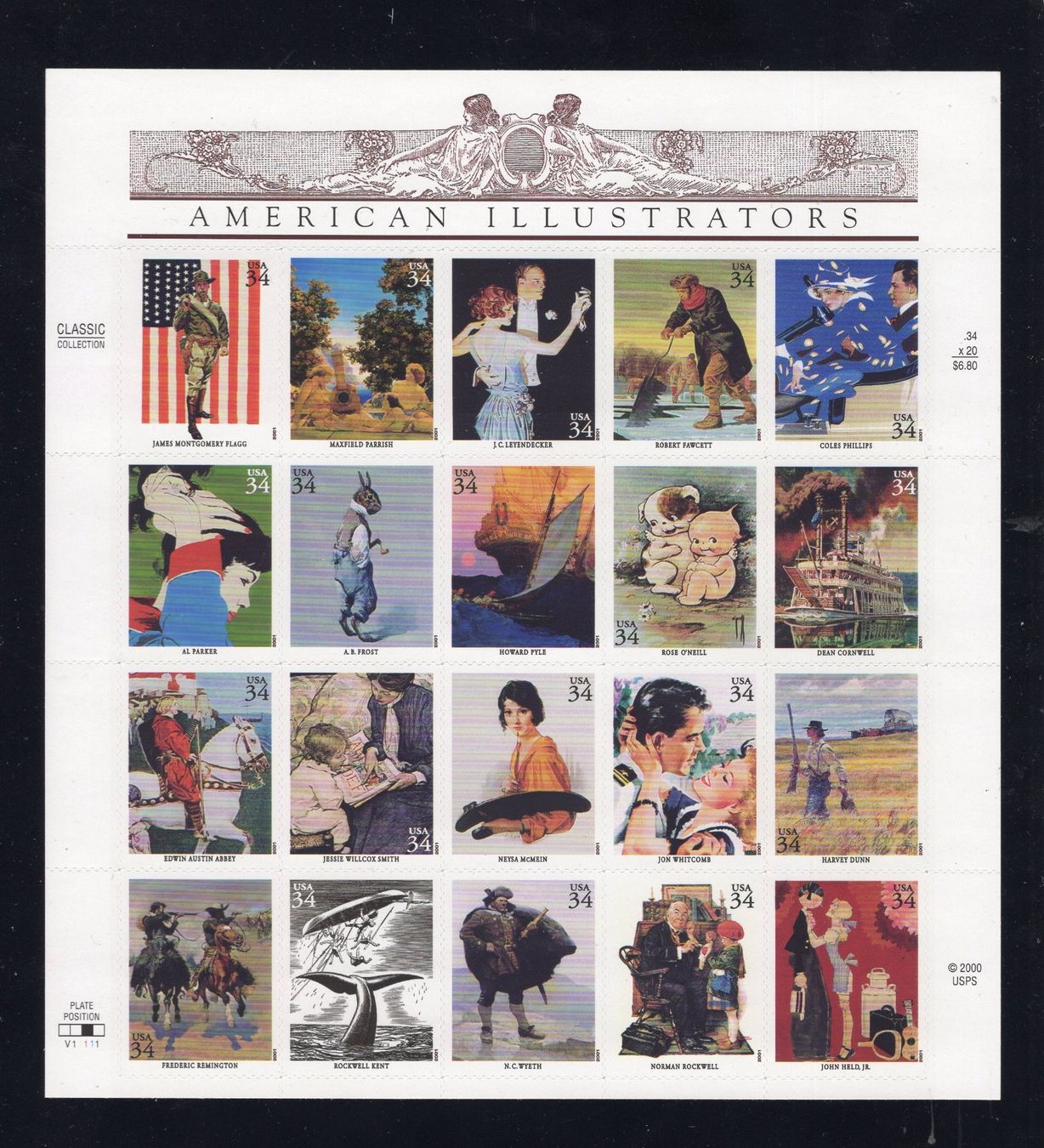 Alle Briefmarken: R5940  /  USA 2000-2001 neufs XX – Neu (gemäss Beschreibung) aus Ste-Croix von MONT-TAGNAC