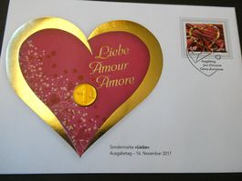 Schweiz 2017, FDC Sondermarke Liebe mit 1-Räppler 1969