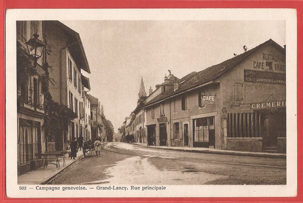grand-lancy-rue-principale-mit-caf-restaurant-ca-1915-gebraucht
