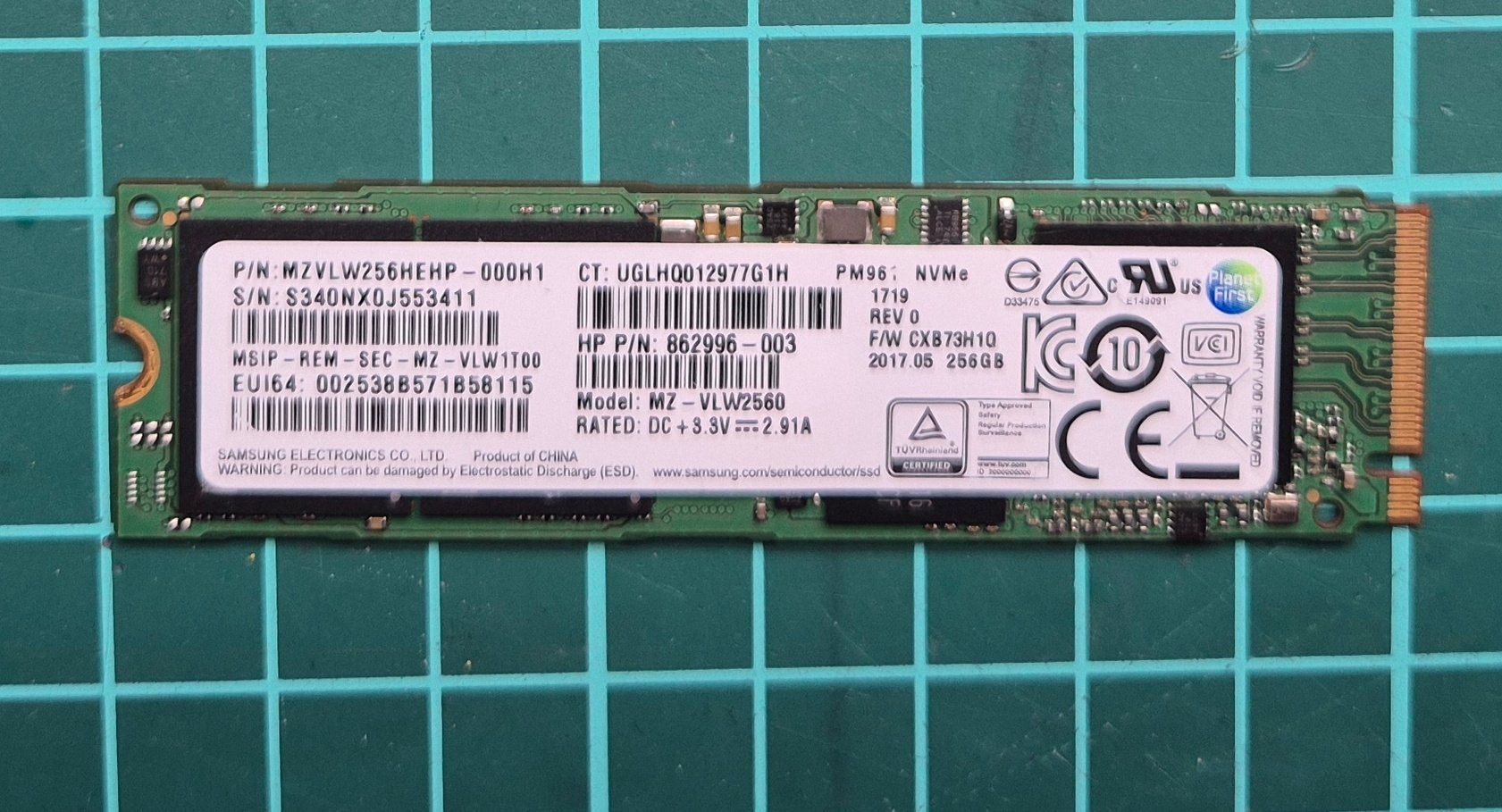 Samsung Dischi rigidi: Samsung SSD 256GB NVMe – Usato da Sursee venduto da nufan80