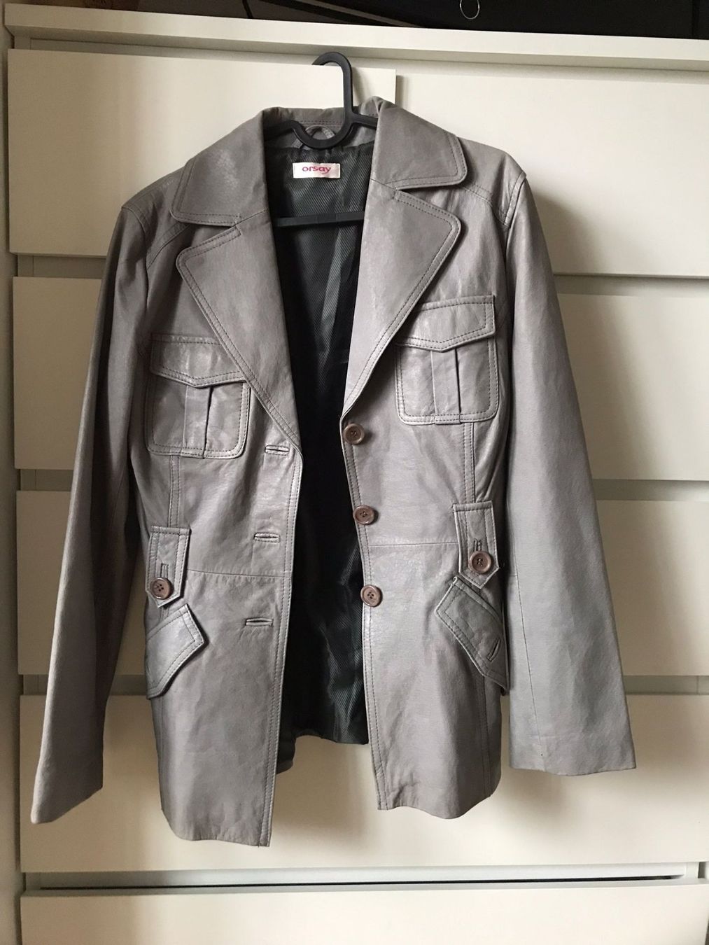 Orsay Giacche: graue Lederjacke Orsay M – Usato da Wallbach venduto da wonderlike 1