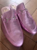 Castellano Mules Pink Metallic Grösse 38 guter Zustand
