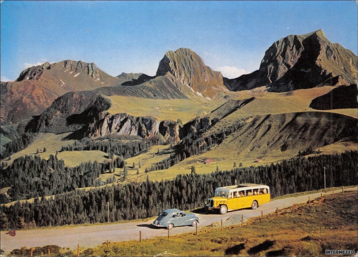 Cartoline postali: Postauto // Gurnigel Pass Strasse – Usato da Basel venduto da intermezzo12