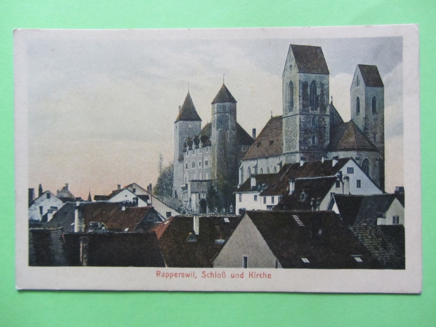 Cartoline postali: Ansichtskarte Koloriert, Rappenswil Schloss und Kirche – Usato da Malters venduto da Hausi88