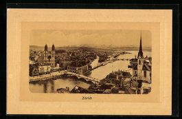 Präge-AK Zürich, Blick über die gesam