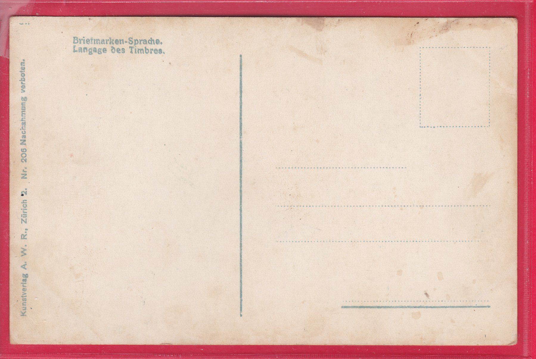 Cartes postales: BRIEFMARKEN SPRACHE – D'occasion à Oberrieden par Gebirgsstelze 1