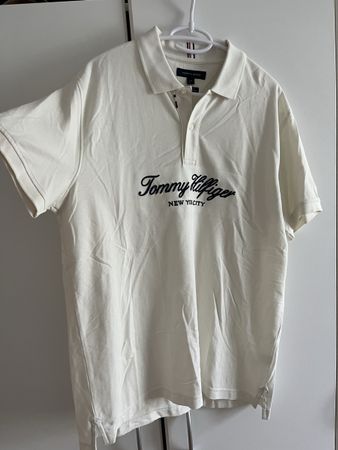 NEU Tommy Hilfiger Polo Shirt weiss Grösse L Regular Fit