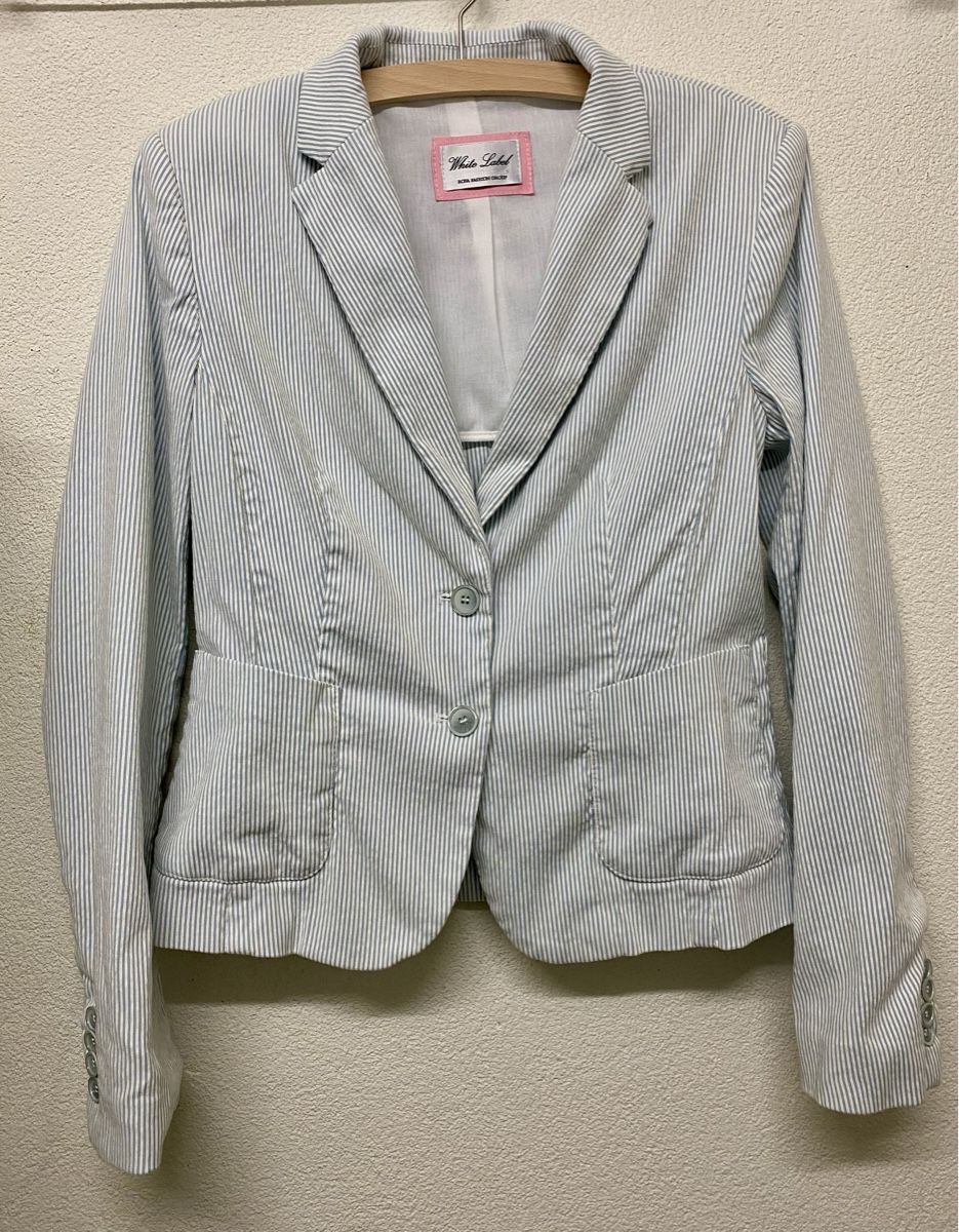 Giacche: White Label Blazer Gr. 36 hellblau gestreift, chic – Usato da Lyss venduto da Sibella56