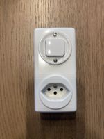 Feller AP Schalter und Steckdose weiss neu