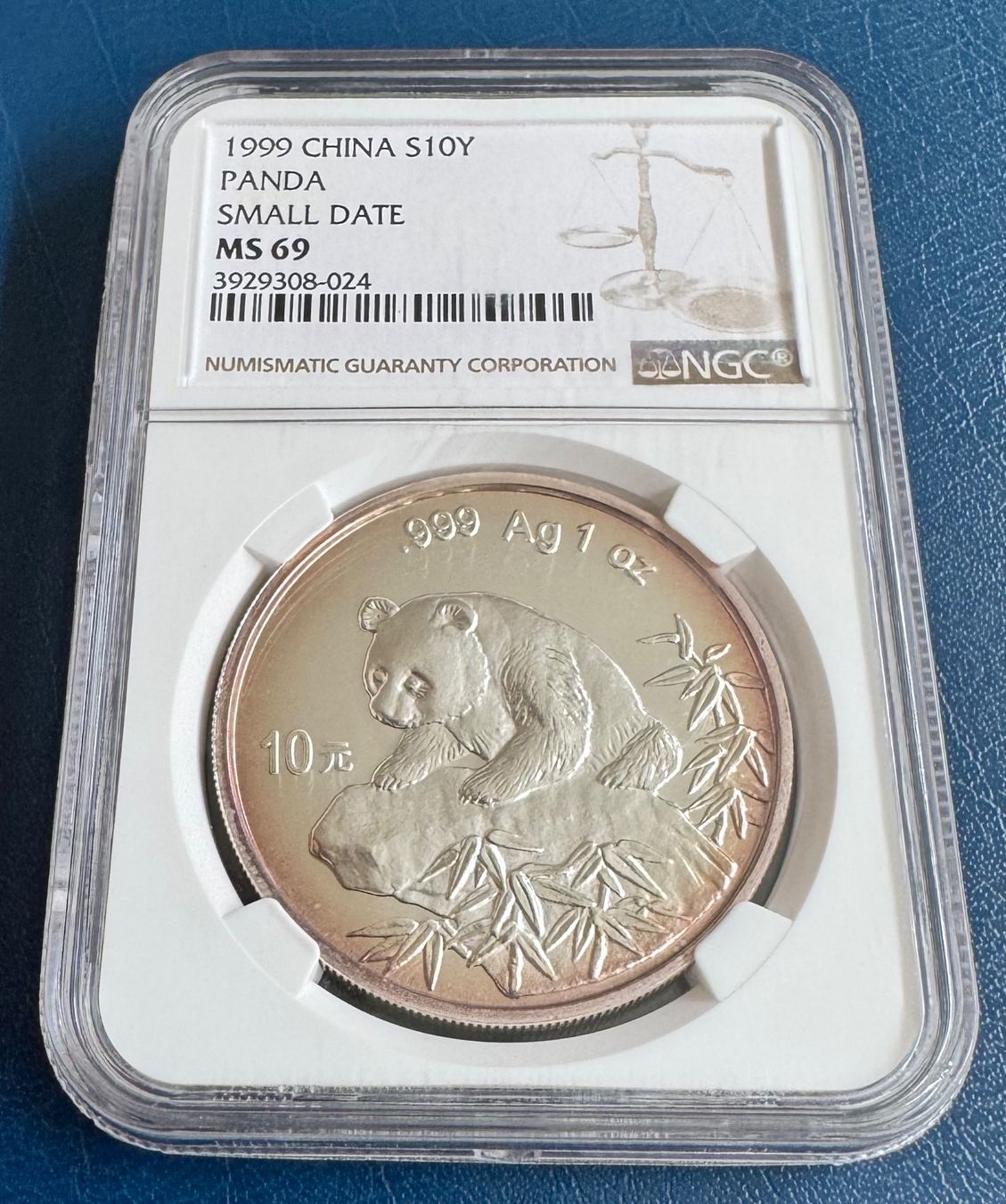 Tutti le monete: 1999 CHINA S10Y PANDA, Small Date, NGC MS69 – Usato da Ebikon venduto da Dmasterx 2