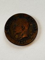 Seltene Münze Napoleon III 1863 Kupfer Sammlerstück
