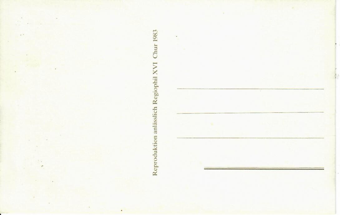 Cartoline postali: Chur - untere Poststrasse - Repro von 1983 – Usato da Hochdorf venduto da Ziegel-16 1