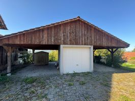 Fertiggarage + 2 Carports mit Satteldach – zum Selbstabbau