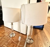 Nachttischlampe Set 2 Stk. Glas/Metall / silber / TOP