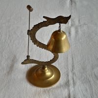 Vintage Tischglocke, Messing, Asiatischer Drache
