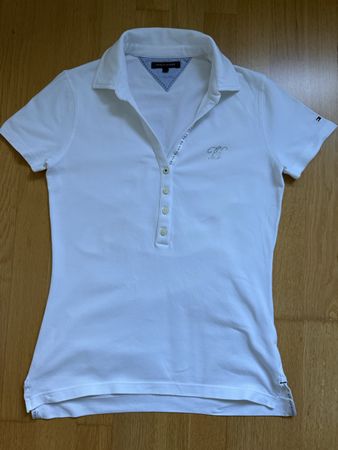 Tommy Hilfiger Damen Poloshirt, Weiss, Grösse S, Top!