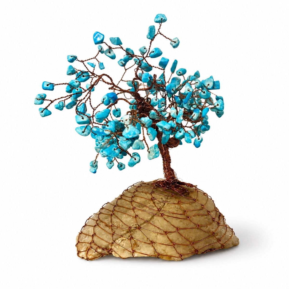 Toutes les décorations: Deko Baum, Lebensbaum mit Steinen handgemacht – D'occasion à Sax par _Kornblume_ 2