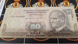 50 Türkische Lira Banknote - Seltenes Sammlerstück!