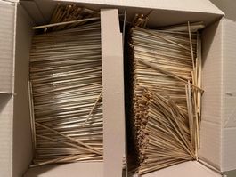 ca.4000 echte Strohhalme mit Aufdruck“Naturprodukt“