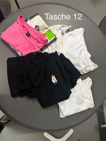 Sommer-Tops Mix, Gr. XL, Schwarz, Weiss, Pink, 10 St. Nr12