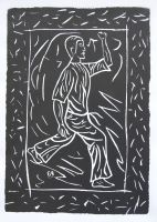 Linoldruck: Capoeira