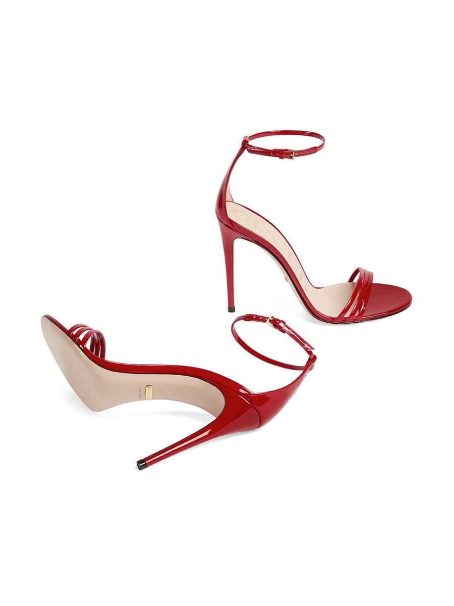 Gucci Damenschuhe: GUCCI VERNICE CRYSTAL HIBISCUS RED Size:40 – Neu (gemäss Beschreibung) aus Lausanne von Nat_Sha 4