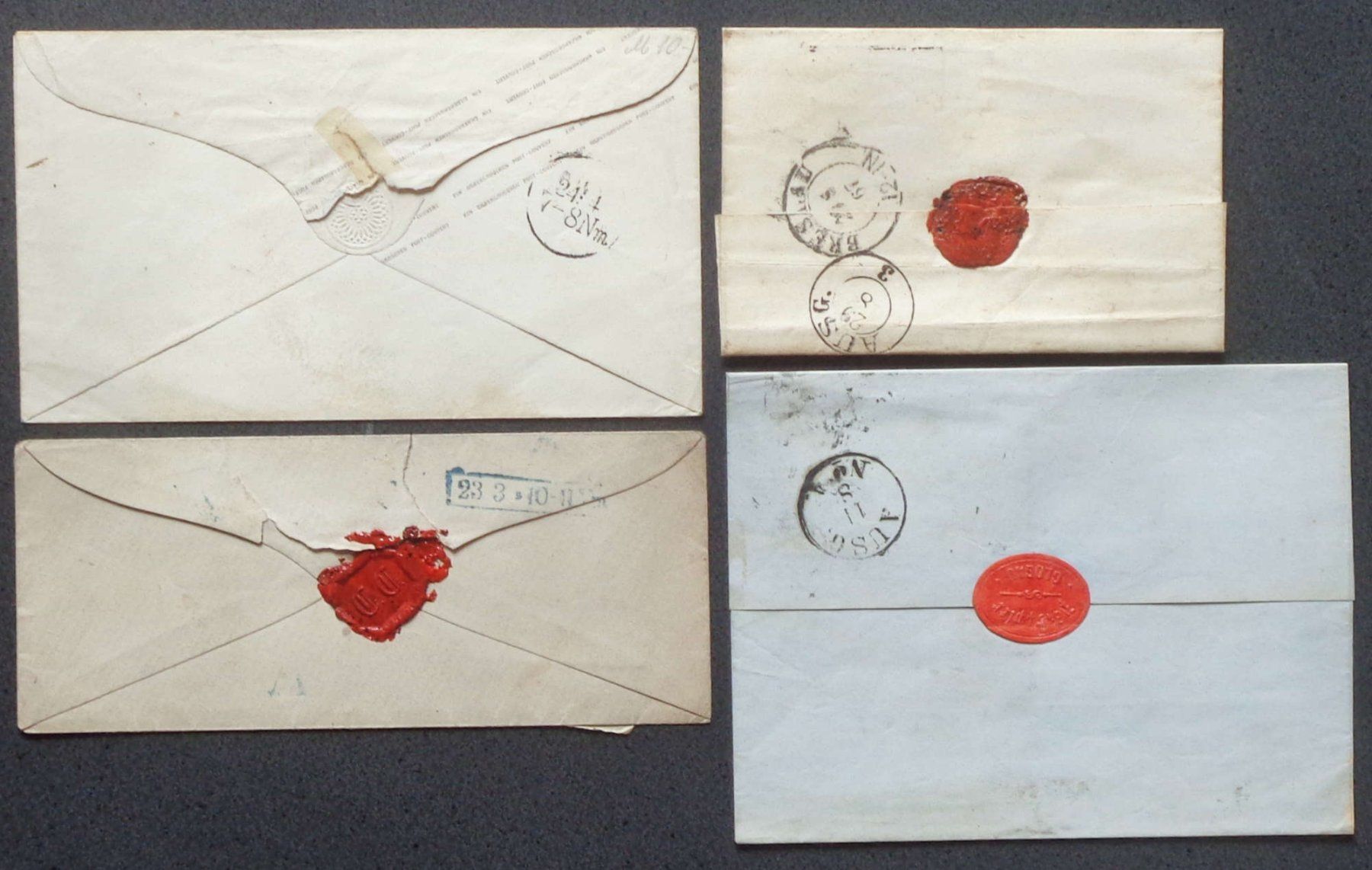 Tous les timbres: PREUSSEN: 4 Poststücke um 1862–1867 – D'occasion à Le Locle par timbrettino 1
