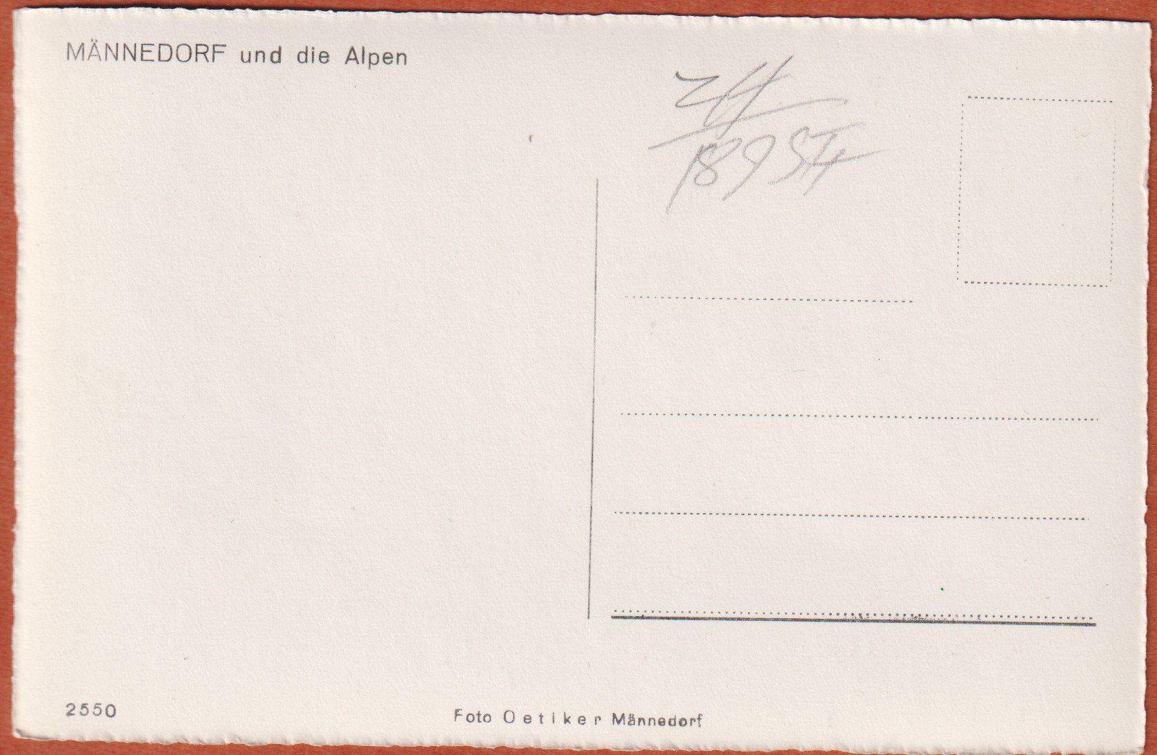 Cartes postales: Männedorf  ZH   :   alte Ansichtskarte Nr. 2550 ** – D'occasion à Vitznau par Ropaku 1