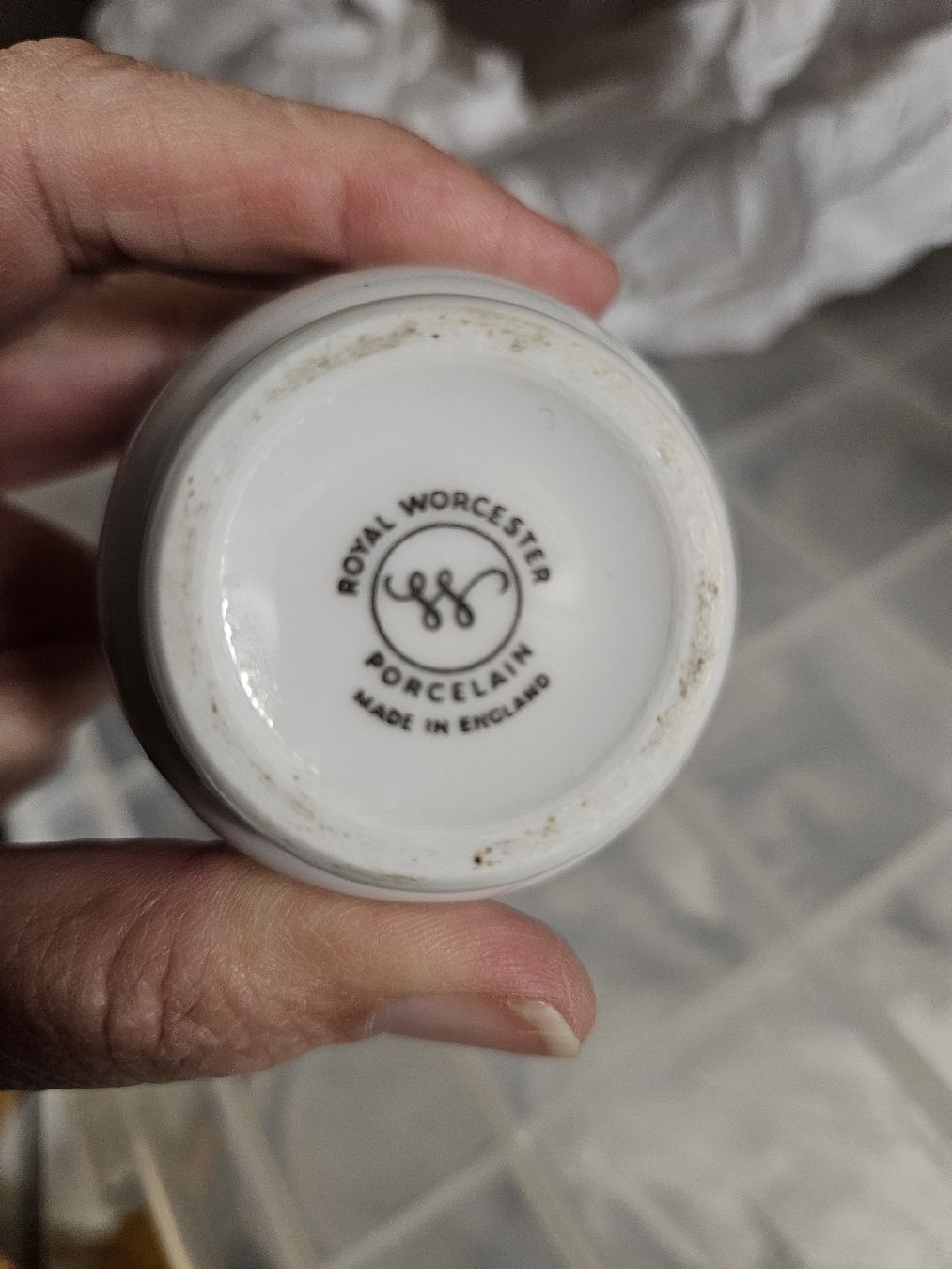 Royal Worcester Altre Stoviglie: Coquetier ancien, décor oiseau – Usato da Wettingen venduto da Italia63 4
