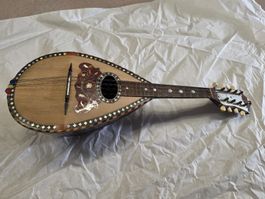 Antike Mandoline G. Garotte mit Perlmutt Einlagen gebraucht