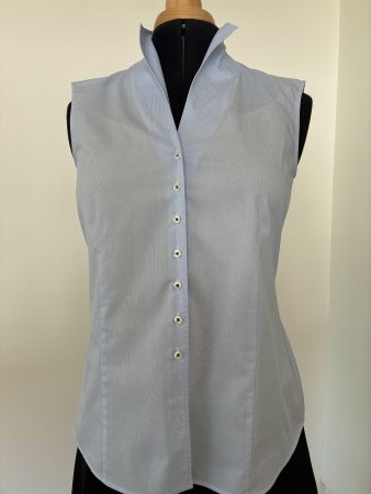 Ärmellose Bluse von Eterna Gr 38/40 mit Kelchkragen