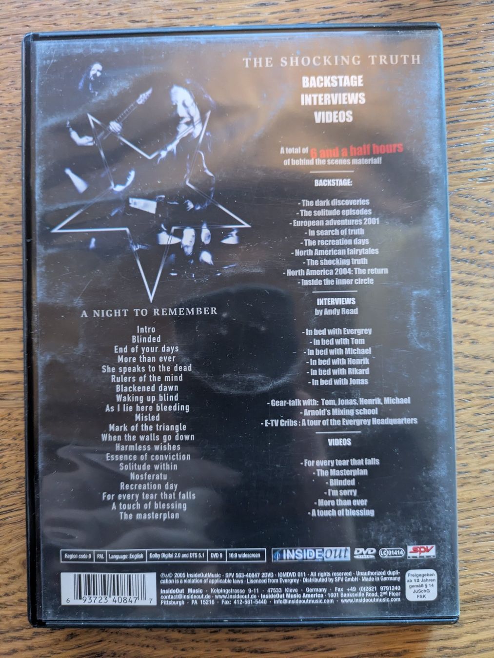 Tutti i DVDs: Evergrey - A Night to Remember (DVD) – Usato da Männedorf venduto da Pacer19 1